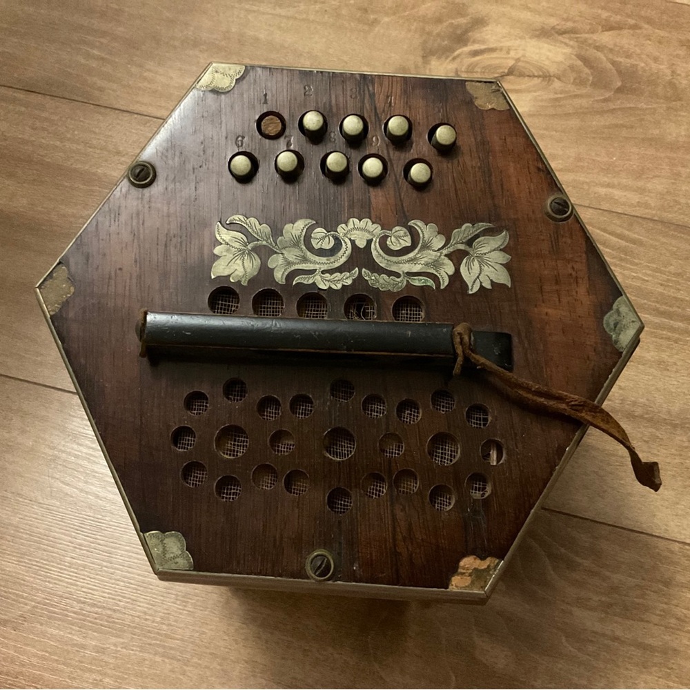 vintage concertina AS IS musical instrument - Picture 7 of 8